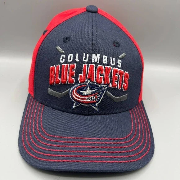 Columbus Blue Jackets‎ Hat Youth Red Embroidered NHL Strap Back Cap Cotton New