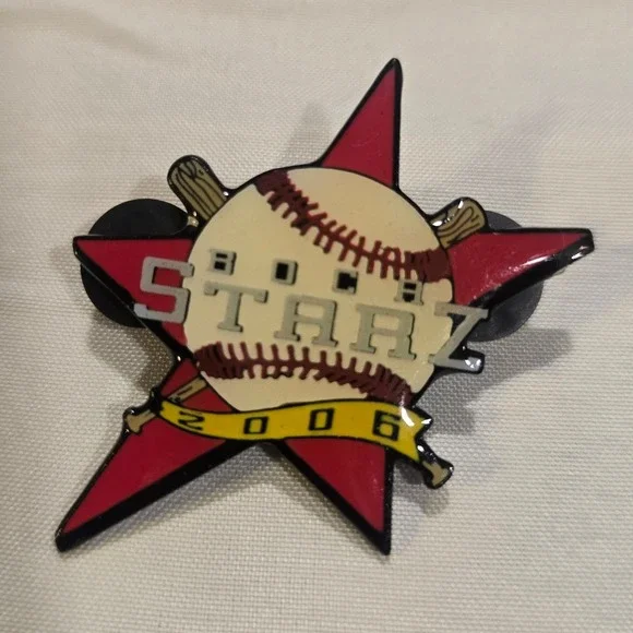 Baseball Starz 2006 Enamel Pin Badge Red Star Baseball‎ Bat