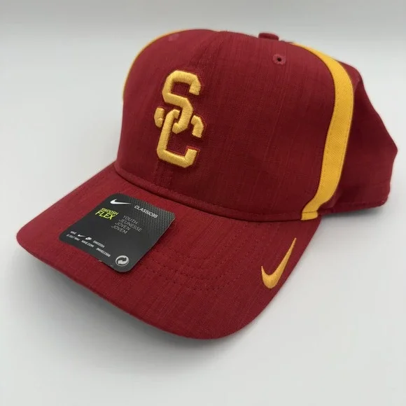 USC Trojans Hat Cap Fitted Youth One Size NCAA Football Nike Dri-FIT Aerobill