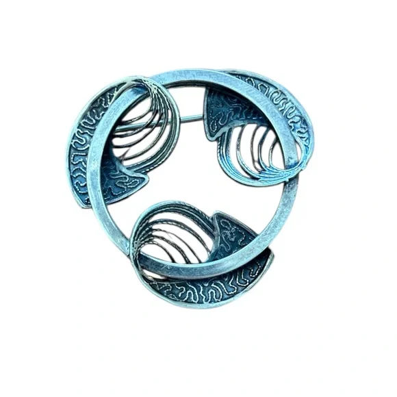 1950’s Sterling Silver Circular Brooch