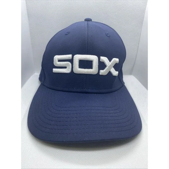 Chicago‎ White Sox MLB Hat Fitted Flex Navy  S-M Dome Headwear Baseball
