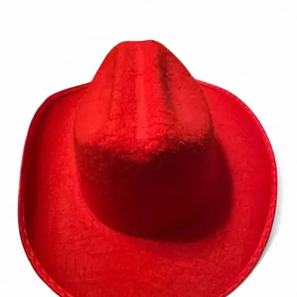 Rinco Kids Red Felt Cowboy Hat Western Costume Accessory