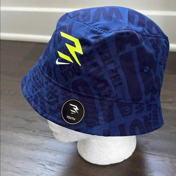 Nike UPF 40+ Bucket Hat,Sun protection,neon green Swoosh logo, 3 Brand,vented