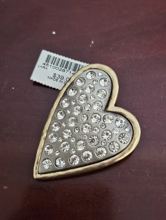 Chico's Gold-tone Heart Pin Brooch