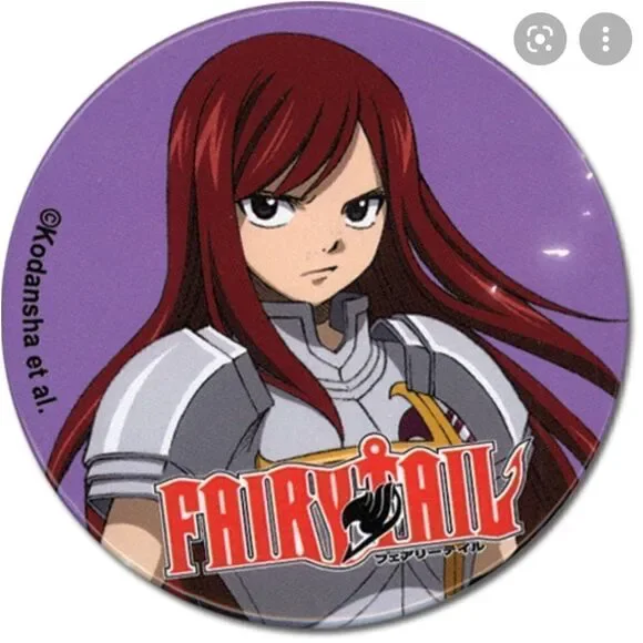 NWT Fairy Tail Erza Button Pin