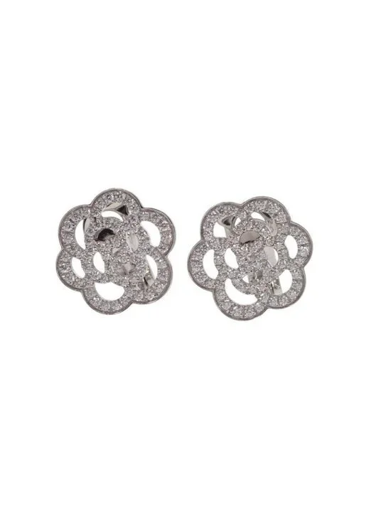 Chanel Camellia Collection Earrings Gold 18K Diamond To Your Ears