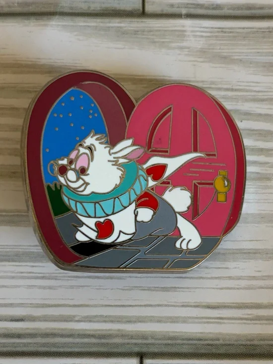 🍄Disney Parks AIW White Rabbit Door Enamel Trading Pin