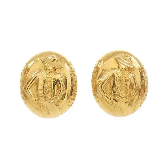 CHANEL Gold Earrings