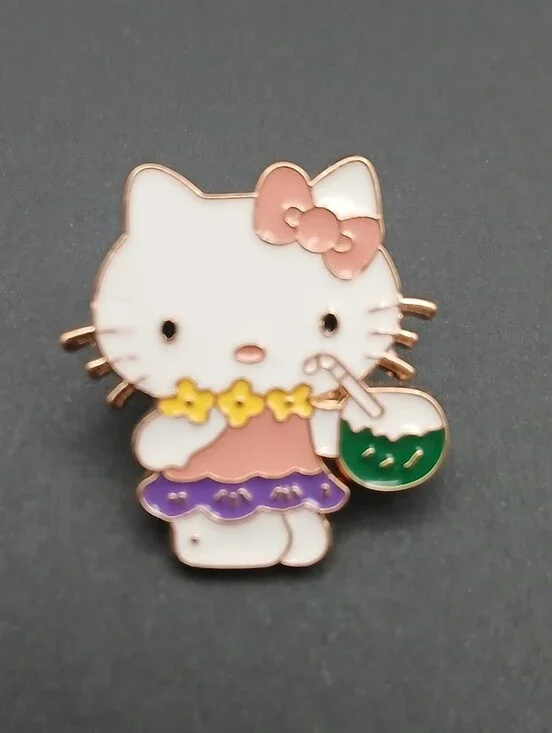 Sanrio Hello Kitty Hawaiian-themed Enamel Lapel Pin