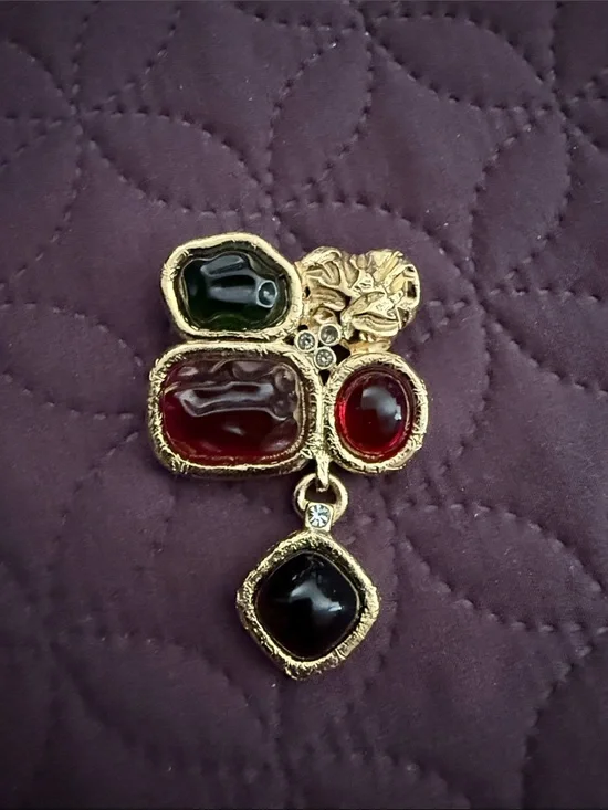 Authentic Vintage Givenchy Cabochon Brooch