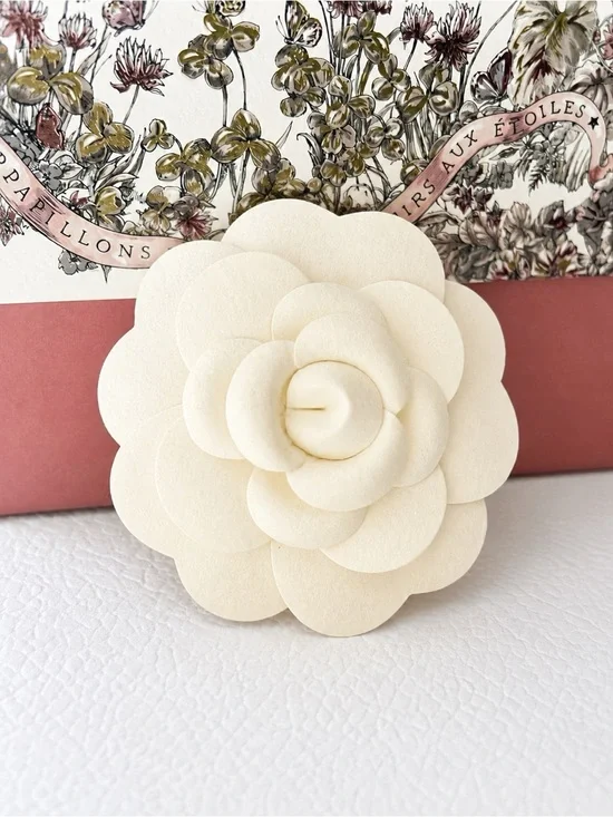 Chanel Cream Layered Camellia Paper Flower POPULAR LISTING