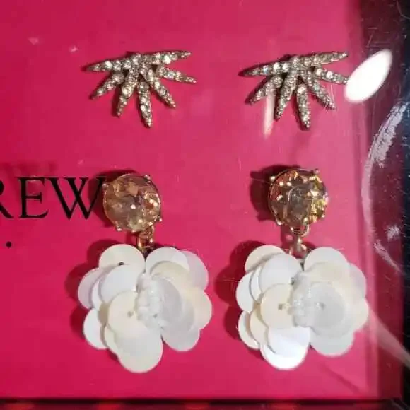New‎ J. CREW 2 PAIRS earrings