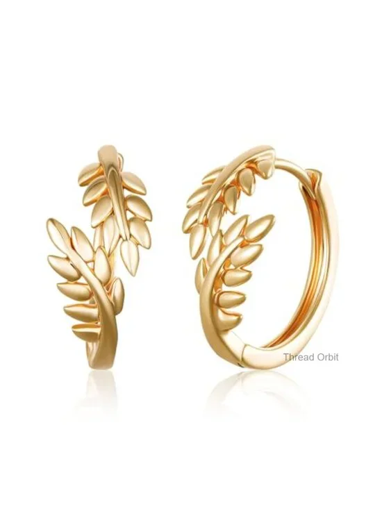 14K Gold Plated Huggie Hoop Earrings CZ Stud Earrings Hypoallergenic Piercing