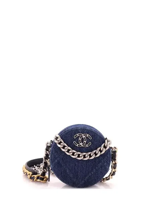 Chanel 19 Round Clutch With Chain #307013C25B