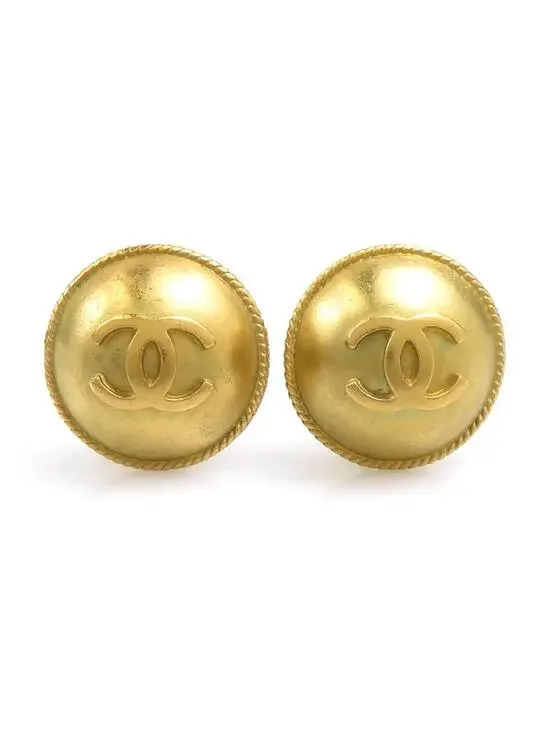 Auth Chanel Vintage Cc Logo Clip On #306950C32B