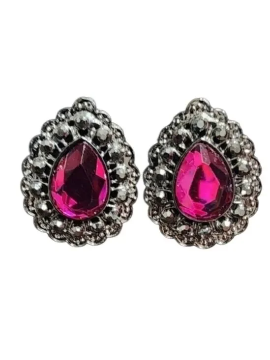 💥4 For $20💥Pink and Silver Teardrop Earrings