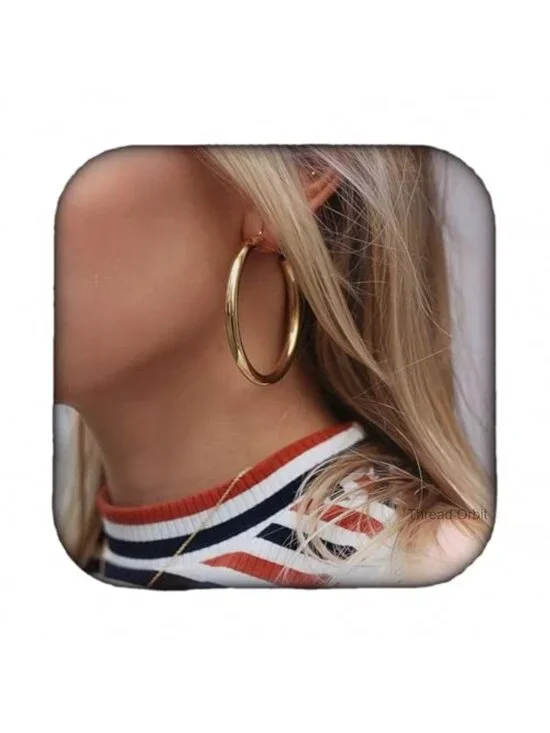 Lightweight Hypoallergenic Chunky Tube Hoop Earrings