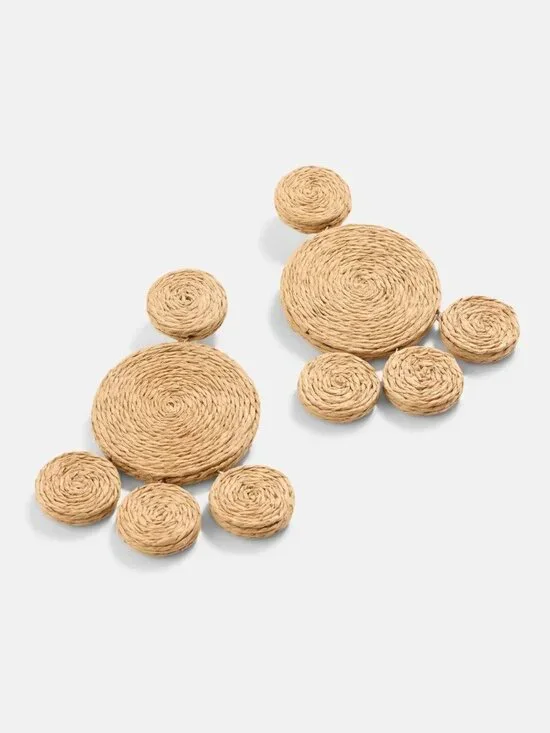 Simon Miller Accessories Raffia Deco Earrings in natural Drop Dangle Large