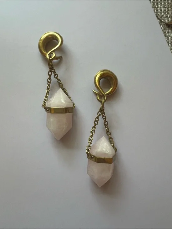 Diablo Organics Rose Quartz DT dangles