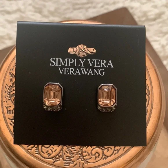 Simply Vera Wang Pink Stud Earrings