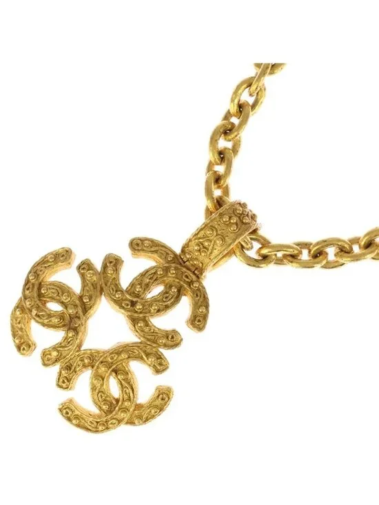 Chanel Triple Coco Pendant Chain Gold