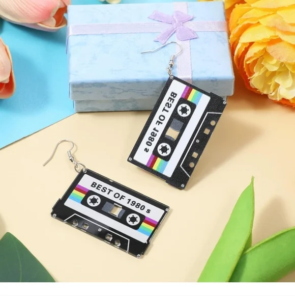 Retro Cassette Tape Earrings