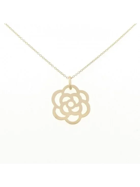 Chanel Camellia Necklace Gold