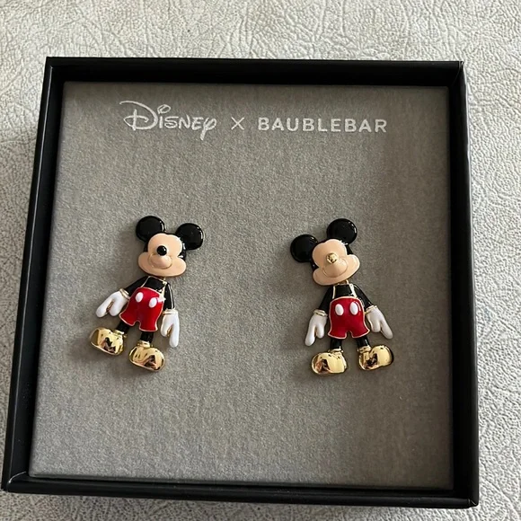 Disney baublebar Mickey earrings brand new