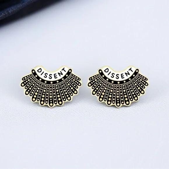 RBG Dissent Stud Earrings Feminist Jewelry NWT