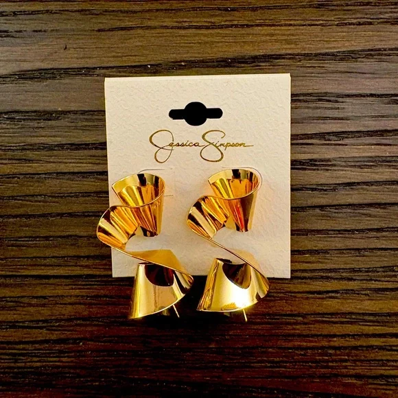 NEW Jessica Simpson Gold Earrings