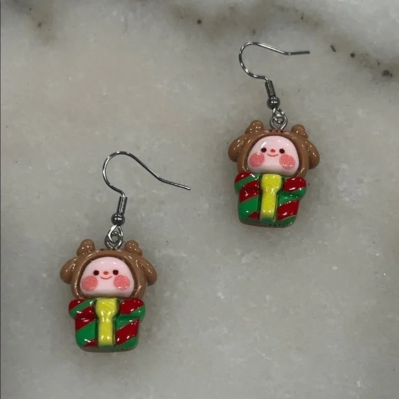 3/$30 Festive Reindeer Earrings