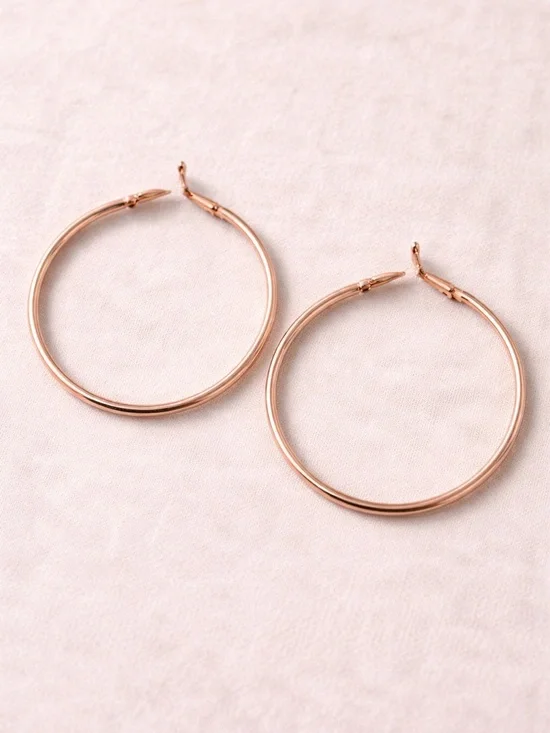 ⚠️ 5/25: Rose Gold Hoop Earrings