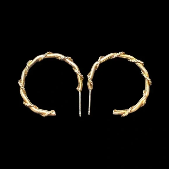Elegant 14k GP Gold Hoop Earrings!