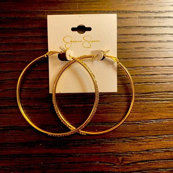 NEW Jessica Simpson hoop earrings