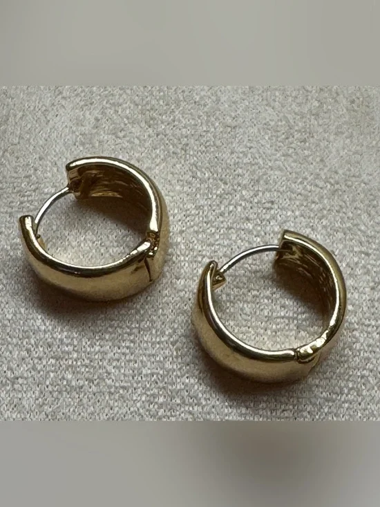 Classic Gold Hoop Huggie Earrings - Women Jewelry