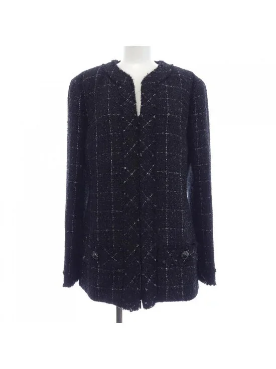 Chanel Collarless Jacket Black