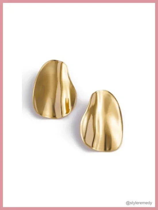 Chunky Teardrop Dangle Earrings Alloy Steel Geometric Statement Jewelry Gift