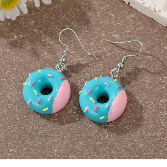 Colorful Donut Earrings for Kids