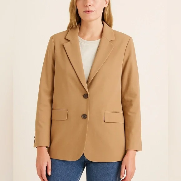New! Free People We the Free Oversized Single Breasted‎ Blazer Tan, size XS