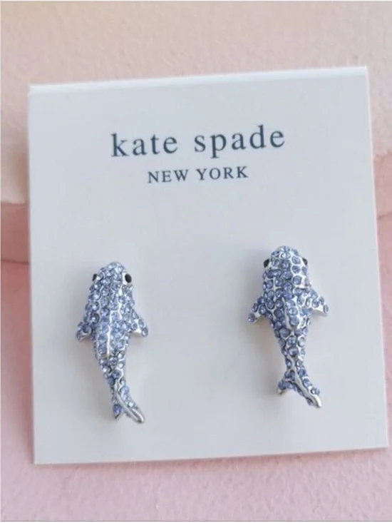 Kate Spade New York California Dreaming Pavé Shark Stud Earrings