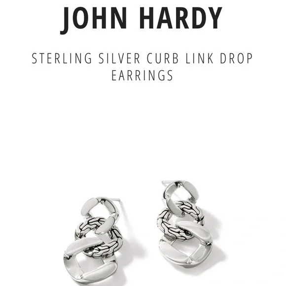 John Hardy Sterling Silver Curb Link Drop Earrings