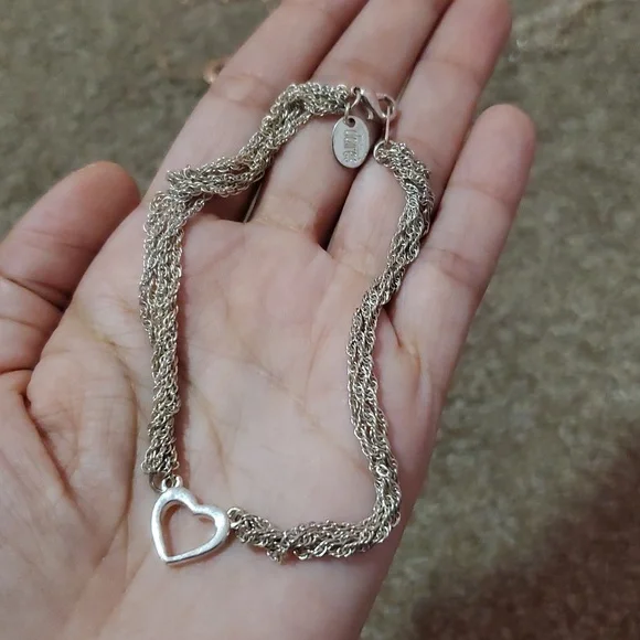 Claire's Multi Chain Anklet With Heart