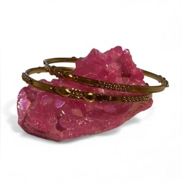 Vintage Costume Gold Tone Childs Bracelets #7678 you get both