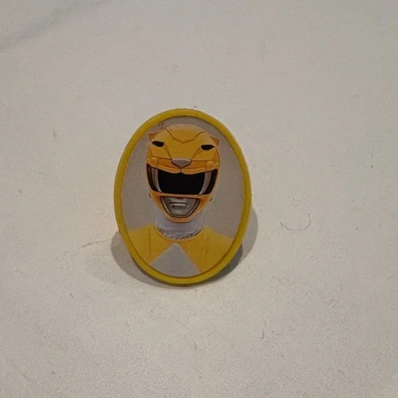 Vintage Mighty Morphin Yellow Power Ranger Plastic Ring