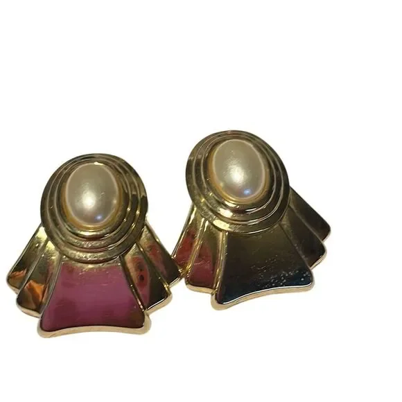 Elegant Gold tone vintage women Earrings Y2K‎ retro