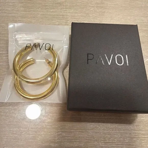 Gold Hoops Earrings