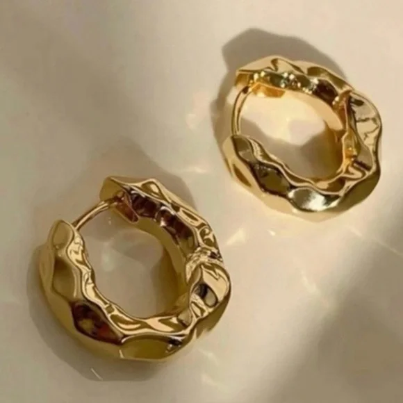 Gold Huggie Hoop Earrings