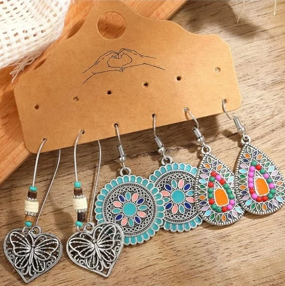 Boho Style Earrings NWT