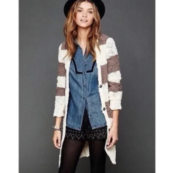 Free People Boucle Cardigan xs