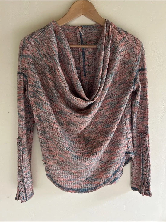 Free People Soft Draped Cowl-Neck Sweater